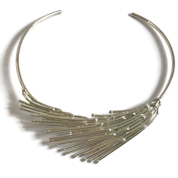 Collier "Feuille", argenté ou doré